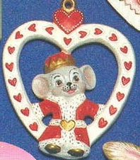Alberta Ornaments 0293 King of Hearts Mouse
