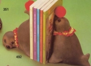 Macky 0802 & 809 stuffed (soft) seal bookends (wrong number)